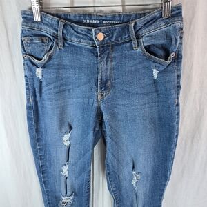 Old Navy "rockstar" women's distressed midrise jeans size 8 Regular